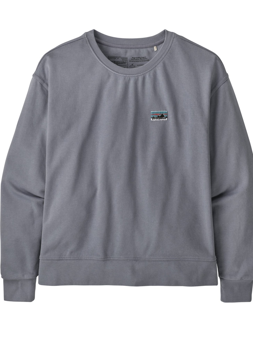 Patagonia Women's Regenerative Organic Pilot Cotton Crewneck Sweatshirt grey S